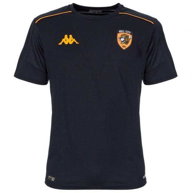 Hull City The Tigers Training Jersey Football Shirt Blue Adidas Mens Size L